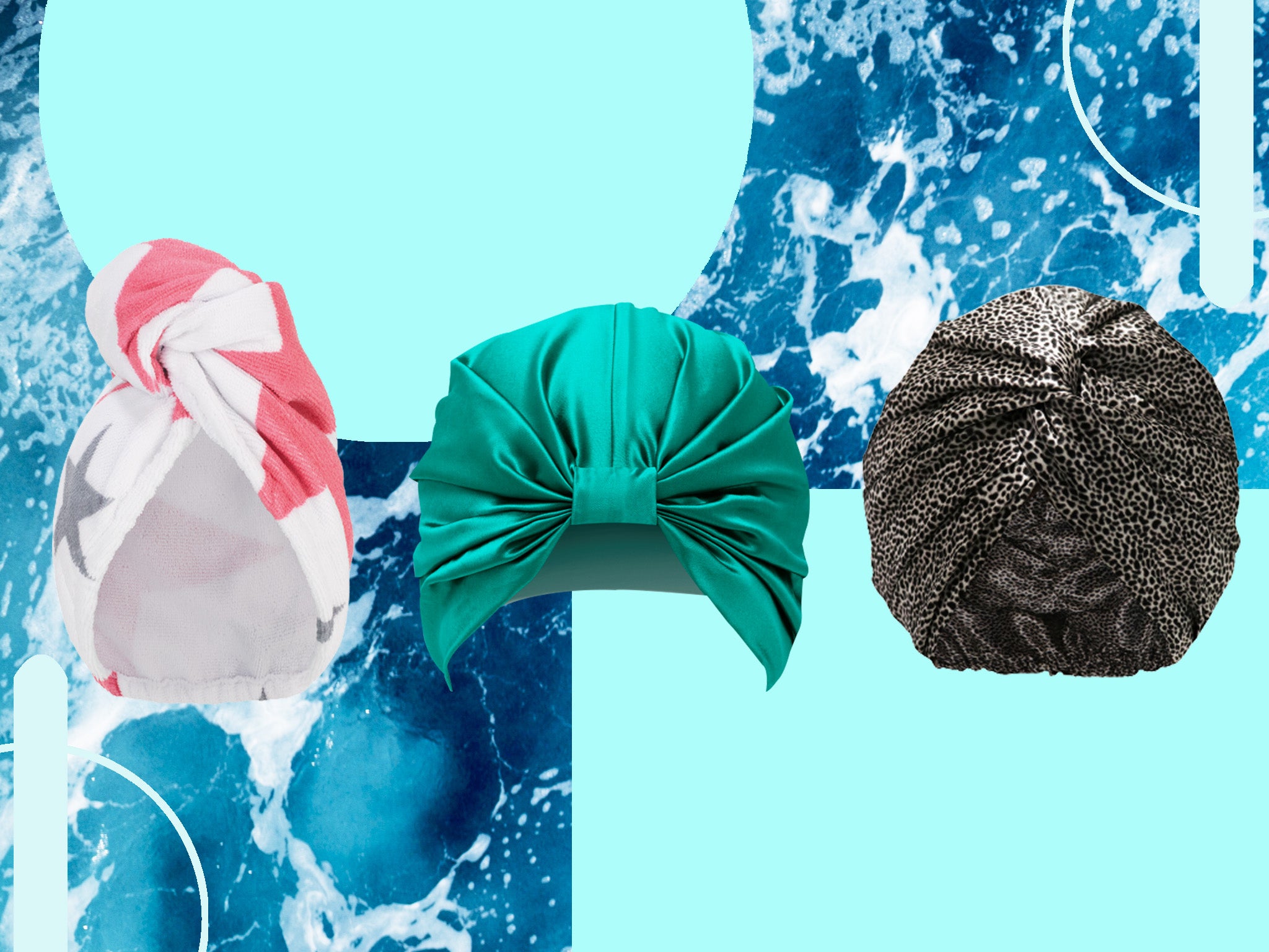 Shower wrap and discount turban